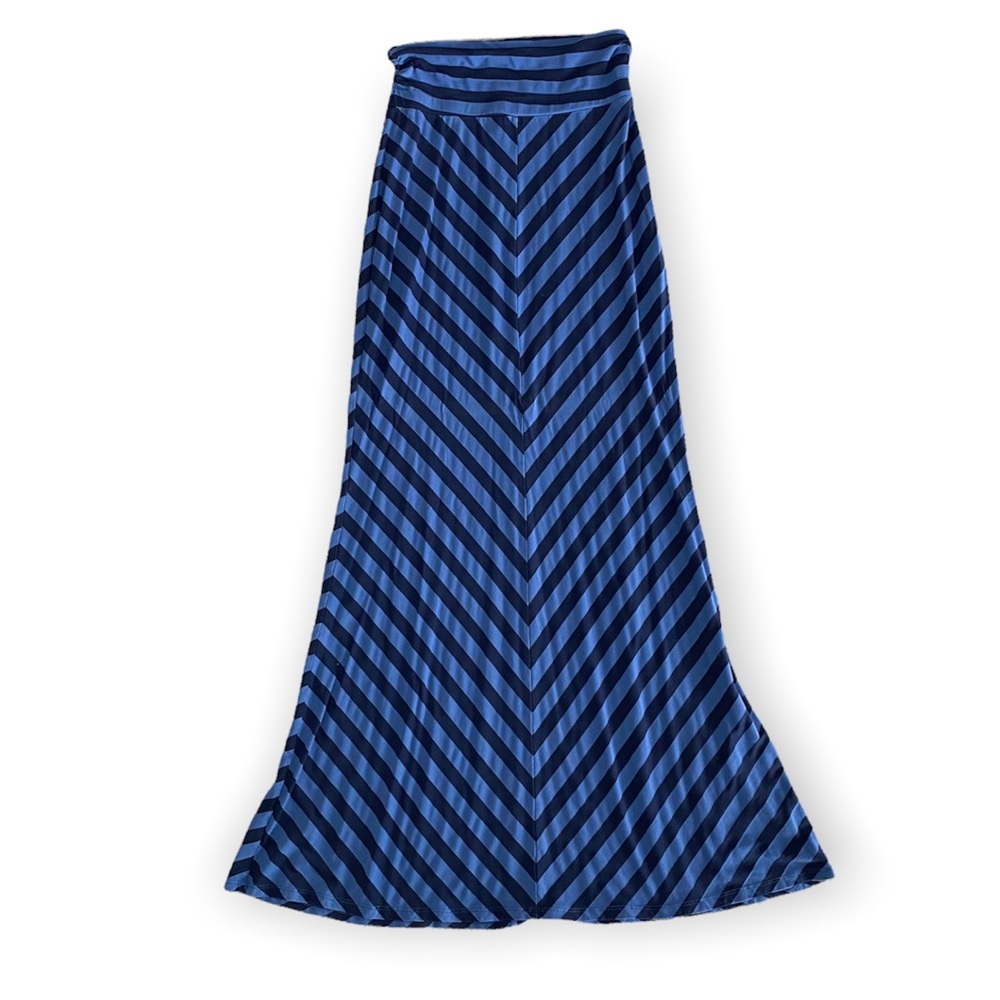 ELLA MOSS Blue Striped Maxi Skirt